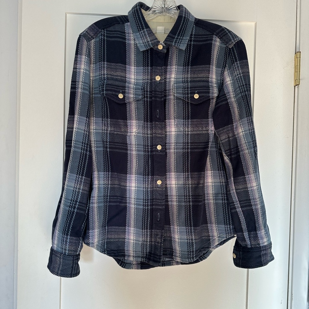 Outerknown women’s blanket shirt in puget plaid